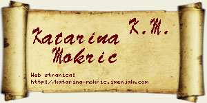 Katarina Mokrić vizit kartica